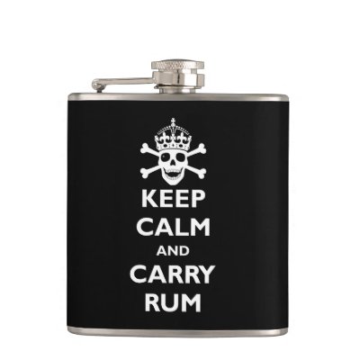 Keep Calm and Carry Rum Flask