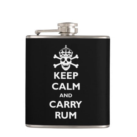 Keep Calm And Carry Rum Flask