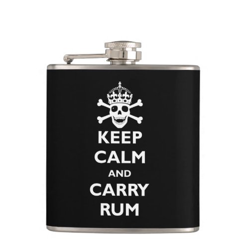 Keep Calm and Carry Rum Flask