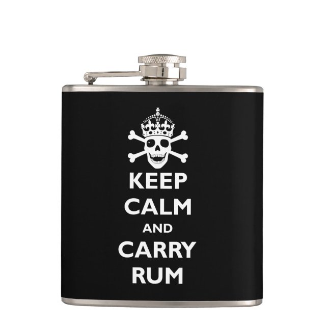Keep Calm and Carry Rum Flask (Front)