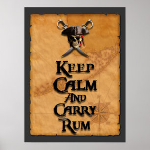 Keep Calm And Carry Rum Poster
