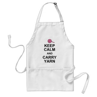 Keep Calm and Carry Yarn Adult Apron