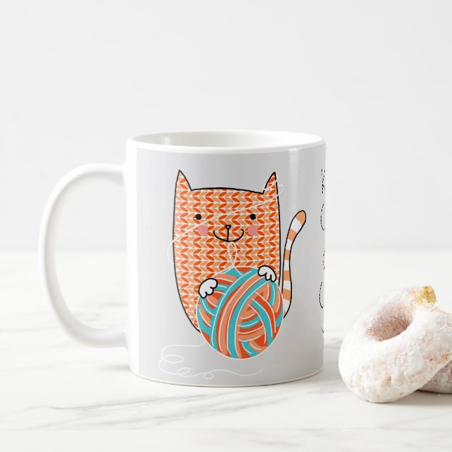 Keep Calm and Carry Yarn Mug (With Donut)