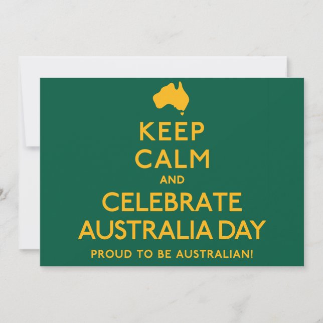Keep Calm and Celebrate Australia Day! Invitation (Front)