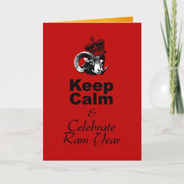 Keep Calm and Celebrate Goat Year 2025 VGC Holiday Card (Front)