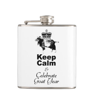 Keep Calm and Celebrate Goat Year Flask