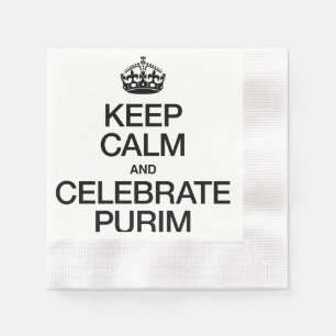 KEEP CALM AND CELEBRATE PURIM NAPKINS