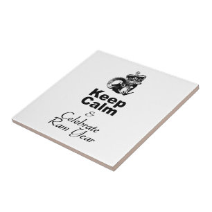 Keep Calm and Celebrate Ram Year 2027 Ceramic Tile