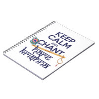 Keep Calm and Chant Hare Krishna Mantra Chanting Notebook