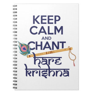 Keep Calm and Chant Hare Krishna Mantra Chanting Notebook