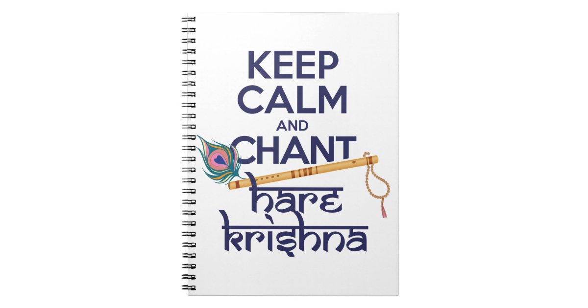 Hare Krishna Hare Krishna Mantra Chanting Hinduism Notebook