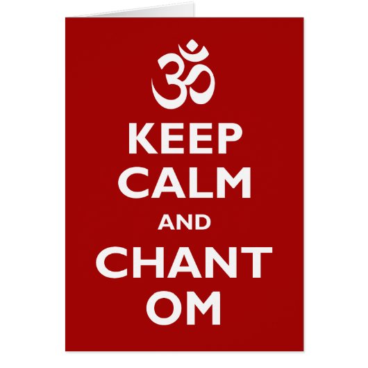 Keep Calm and Chant Om Cards (Front)