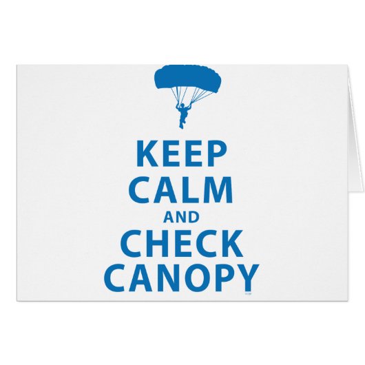 KEEP CALM AND CHECK CANOPY CARDS (Front Horizontal)