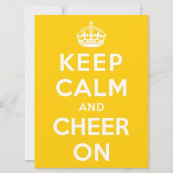Keep Calm And Cheer On by keepcalmparodies at Zazzle