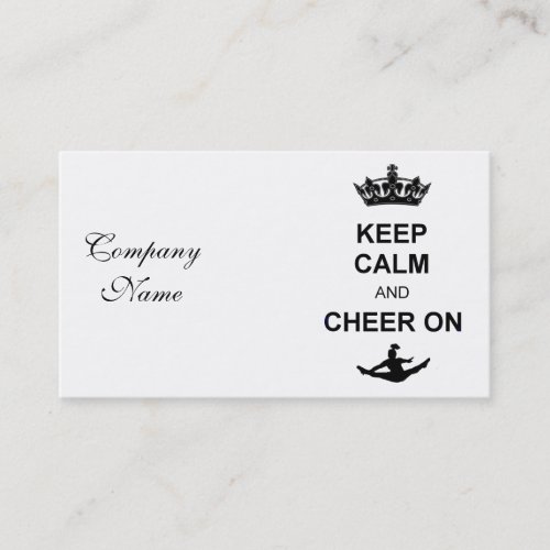 Keep Calm and Cheer on Business Cards
