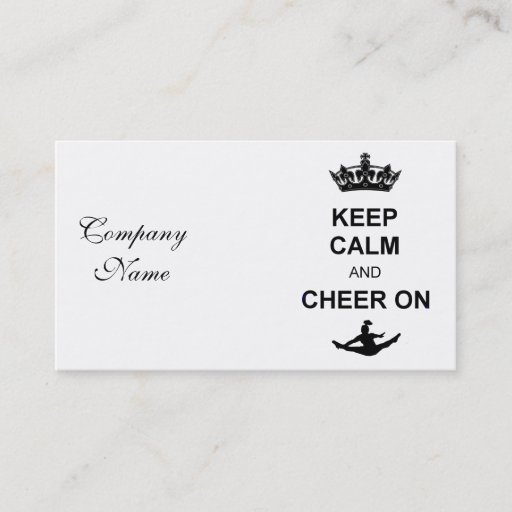Customizable Keep Calm and Cheer on Business Cards