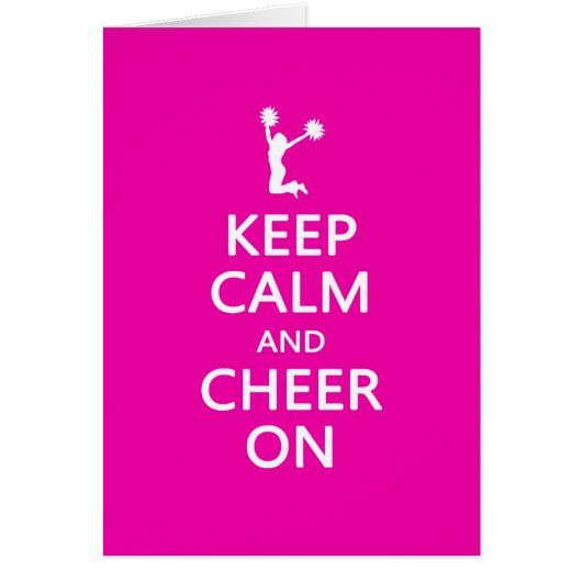 Keep Calm and Cheer On, Cheerleader Pink (Front)