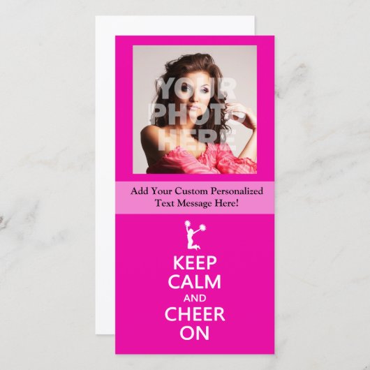 Keep Calm and Cheer On, Cheerleader Pink (Front/Back)