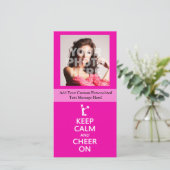 Keep Calm and Cheer On, Cheerleader Pink (Standing Front)