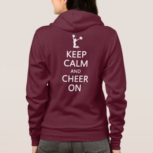 Keep Calm and Cheer On Cheerleader Pink Hoodie