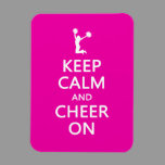 Keep Calm and Cheer On, Cheerleader Pink Magnet