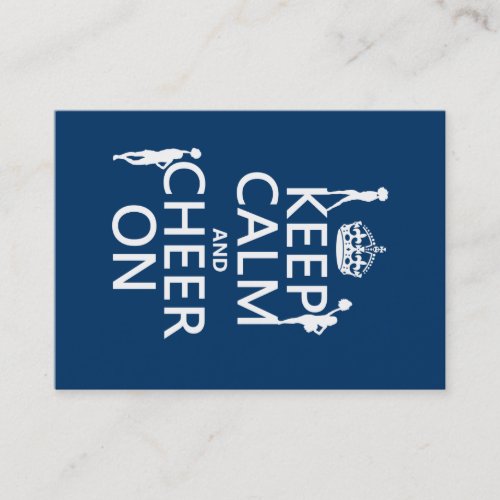 Keep Calm and Cheer On (cheerleaders)(any color) Business Card Templates