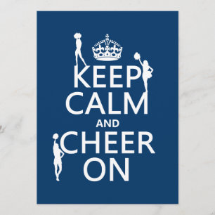 Keep Calm and Cheer On (cheerleaders)(any color) Invitation