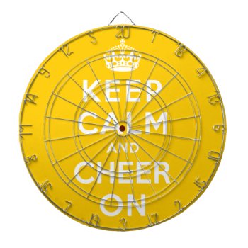 Keep Calm And Cheer On Dart Board by keepcalmparodies at Zazzle