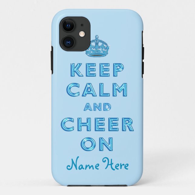 KEEP CALM AND CHEER ON iPhone for Cheerleaders Case-Mate iPhone Case (Back)