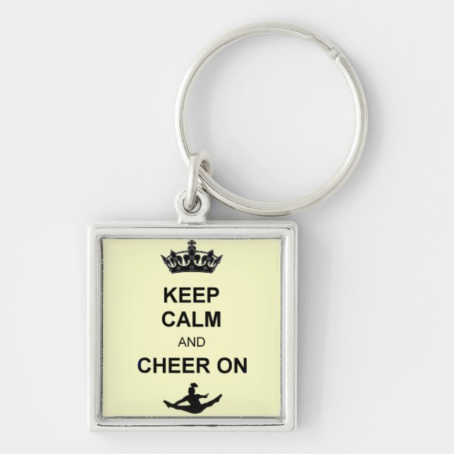 Keep calm and Cheer on Keychain (Front)