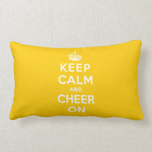 Keep Calm and Cheer On Lumbar Pillow