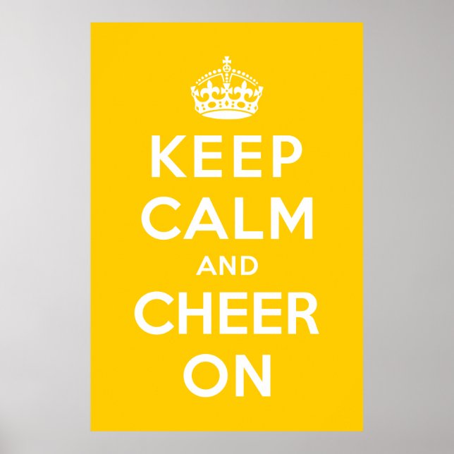 Keep Calm and Cheer On Poster (Front)