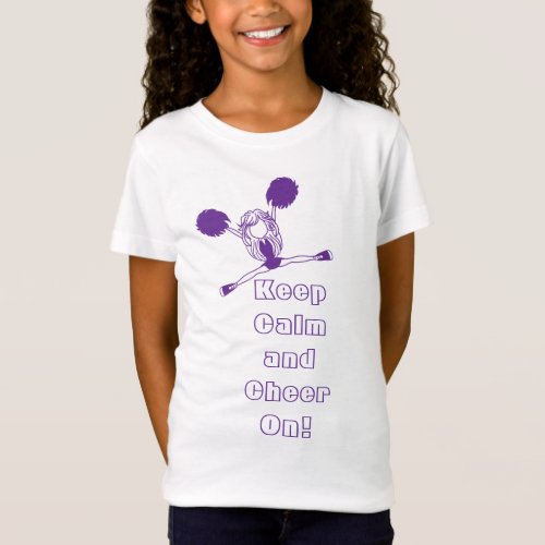 Keep Calm and Cheer On _ Purple T_Shirt