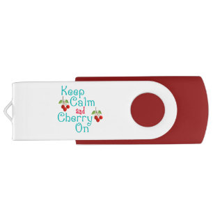 Keep Calm And Cherry On Flash Drive