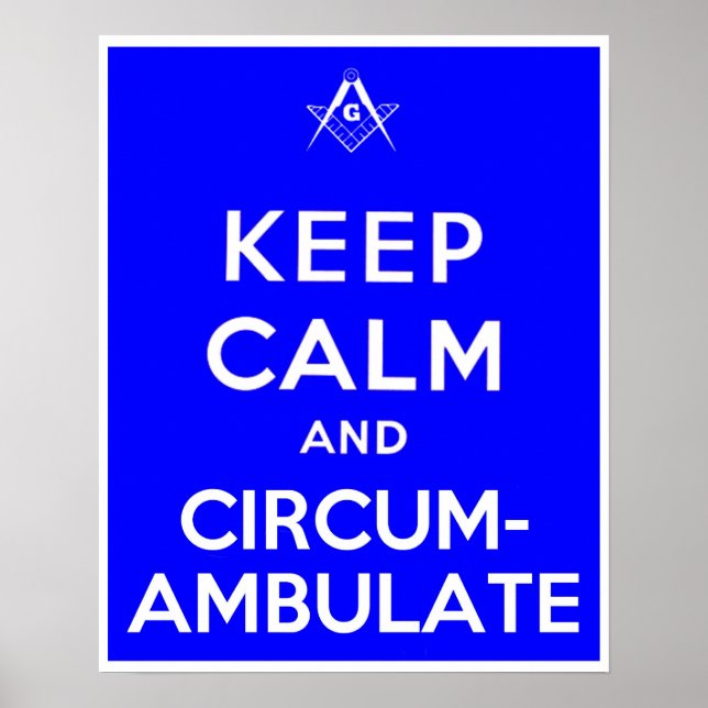 Keep Calm and Circumambulate Poster (Front)