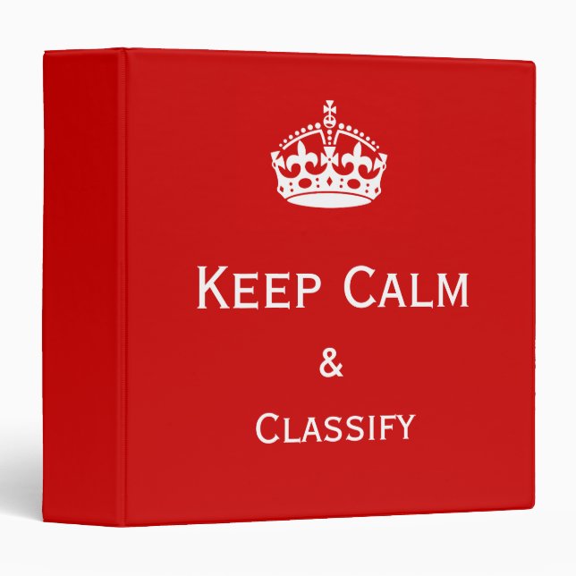 Keep calm  and classify binder (Front/Spine)
