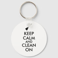 Keep Calm and Clean On Broom Custom