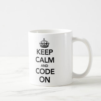 Keep Calm and Code On mug