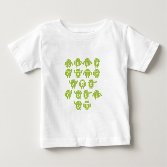 Keep Calm And Code On Software Developer Bugdroid Baby T-Shirt