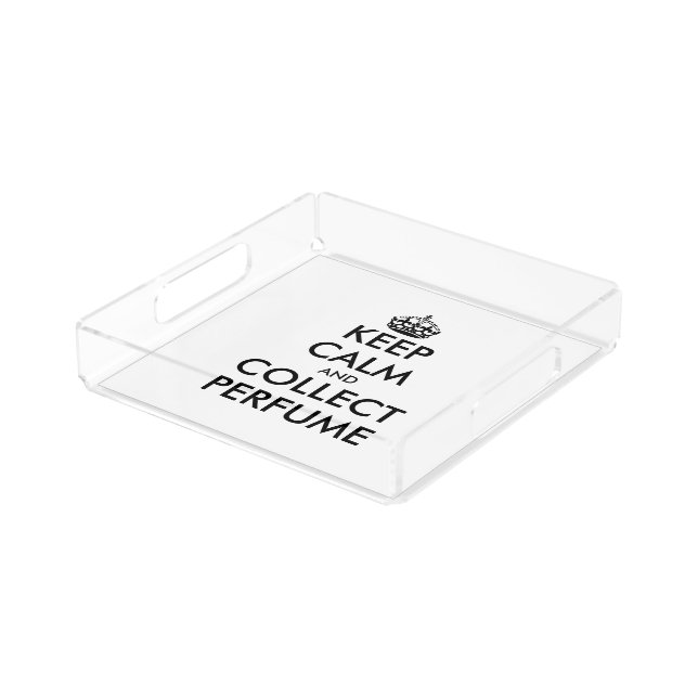 Keep calm and collect perfume funny vanity tray (Angled)