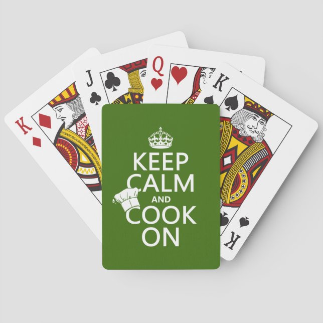 Keep Calm and Cook On Poker Cards (Back)