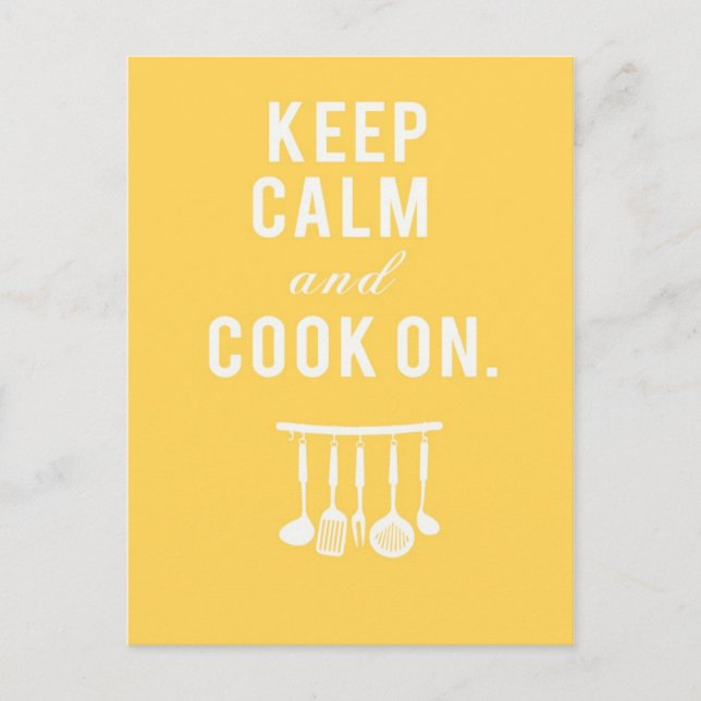 Keep Calm and Cook On Postcard (Front)