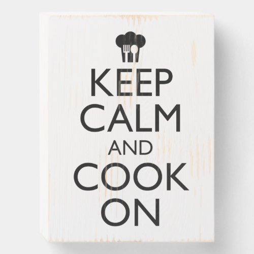 Keep Calm And Cook On Wooden Box Sign