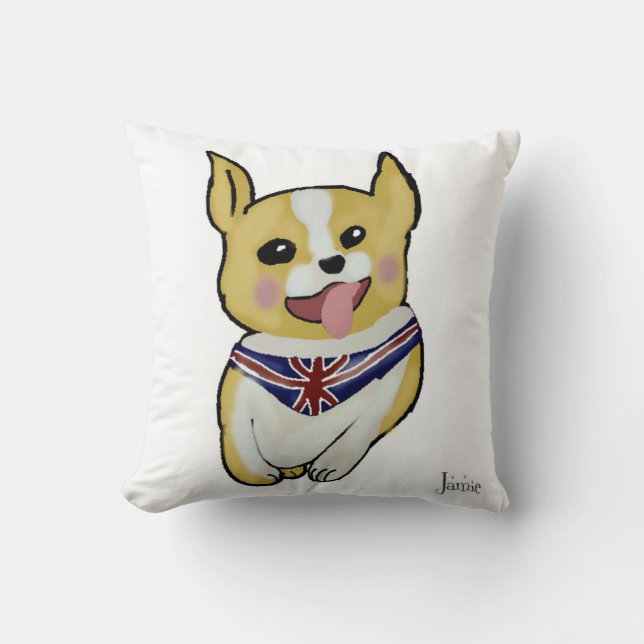 Keep Calm and Corgi On Pillow (Front)