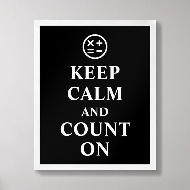Keep Calm and Count On Typography Math Poster (Creator Uploaded)