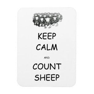 Keep Calm and Count Sheep Magnet