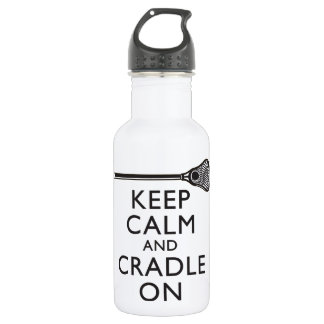 Keep Calm And Cradle On Lacrosse Stainless Steel Water Bottle