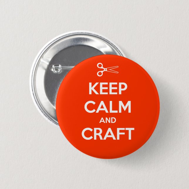 Keep Calm and Craft Button (Front & Back)