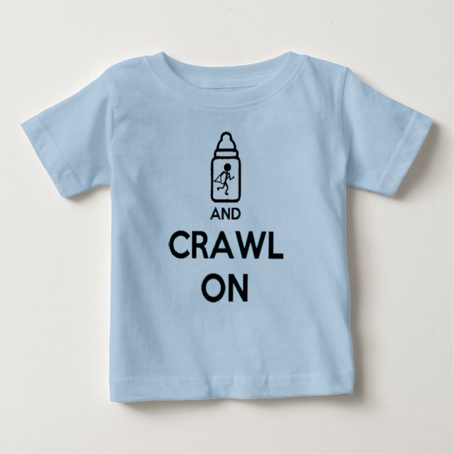 Keep Calm and Crawl on - Twin B Baby T-Shirt (Front)