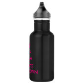 Keep calm and create your own - Pink Stainless Steel Water Bottle (Right)